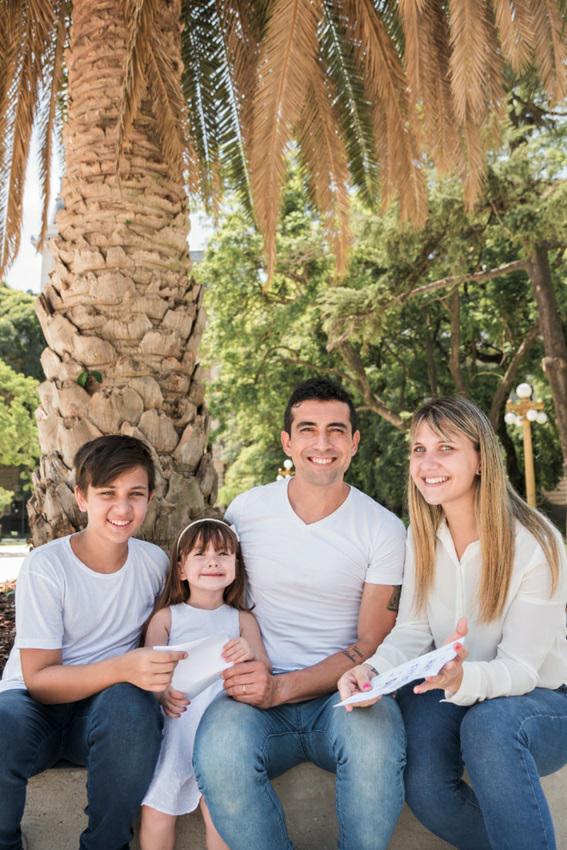 Familia joven migrante